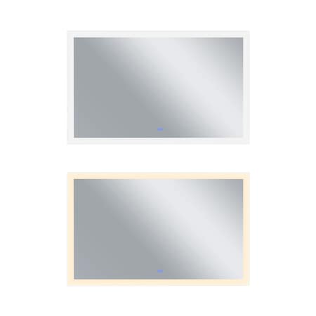 Cwi Lighting Abigail Rectangle Matte White LED 70 in. Mirror 1233W70-36